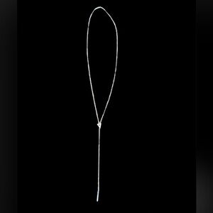 Stella and Dot Triangle Lariat Necklace silver tone